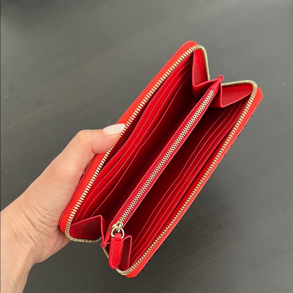Christian Louboutin Red Spiked Wallet - Picture 4 of 8
